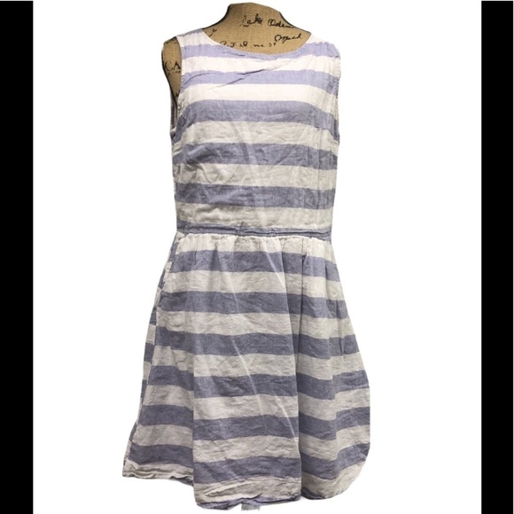 beachlunchlounge Dresses & Skirts - Beach Lunch Lounge blue white stripe dress pockets